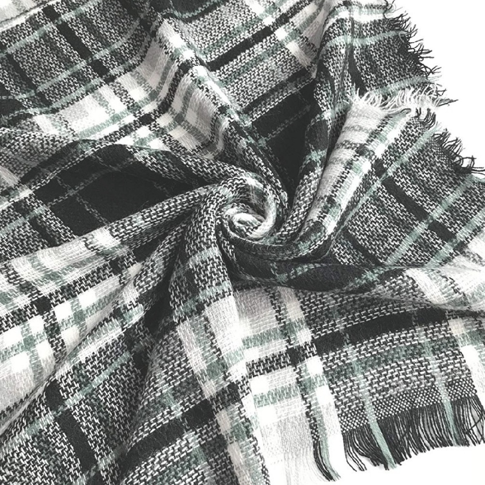 LAST 1! Oversized Plaid Tartan Blanket Scarf Wrap - Picture 6 of 7
